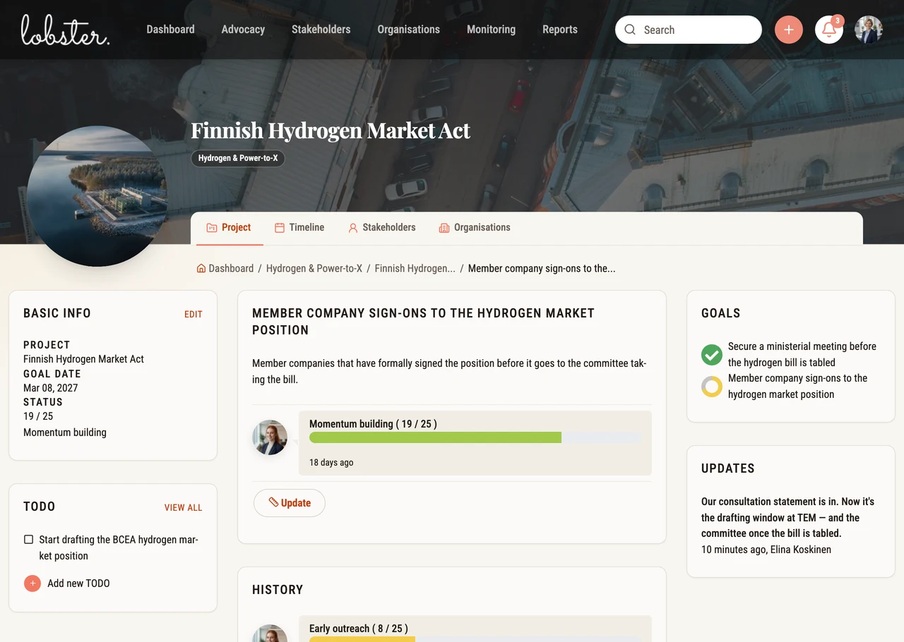 Team management in Lobster